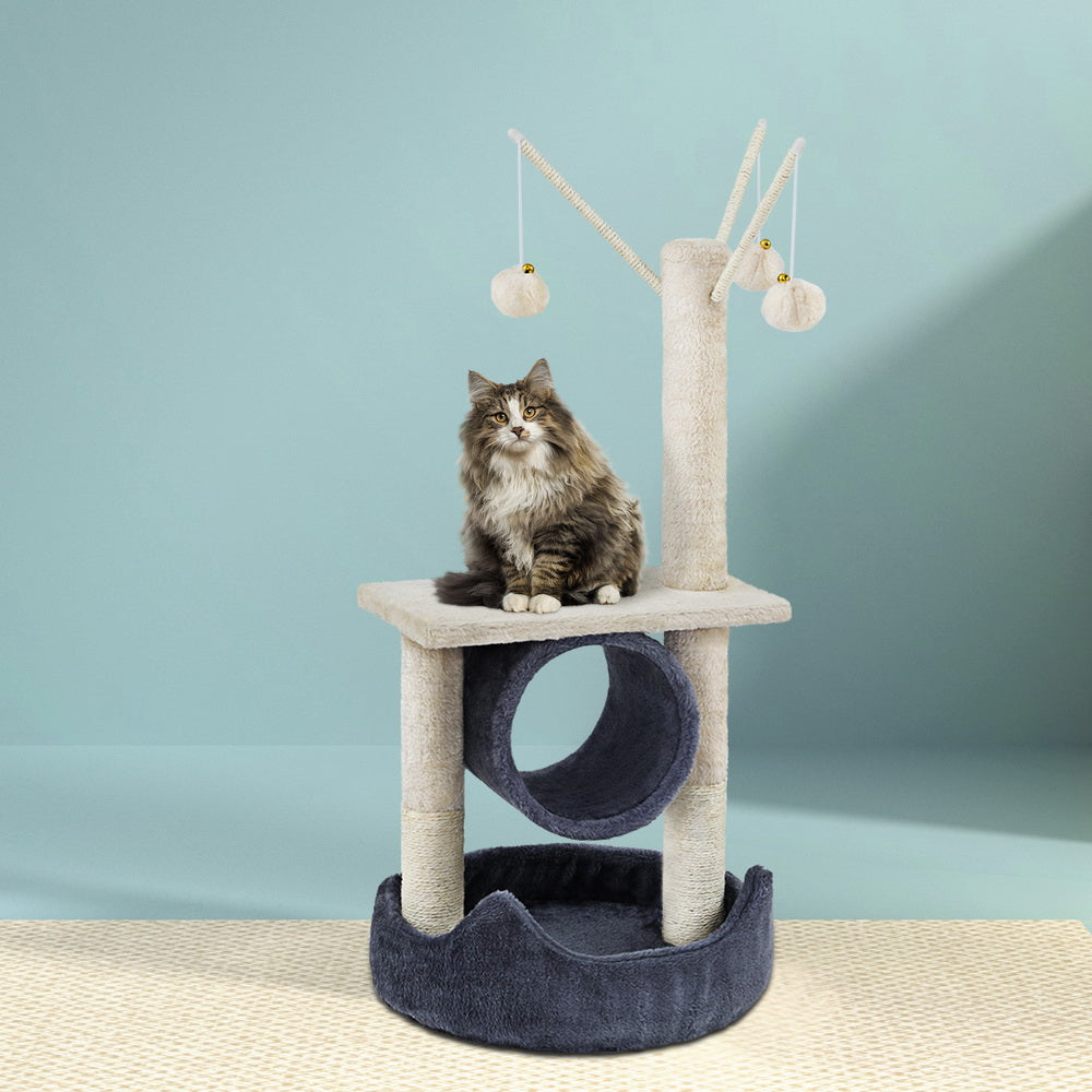 Duomo 76cm Cat Tree Scratching Post Tower Grey