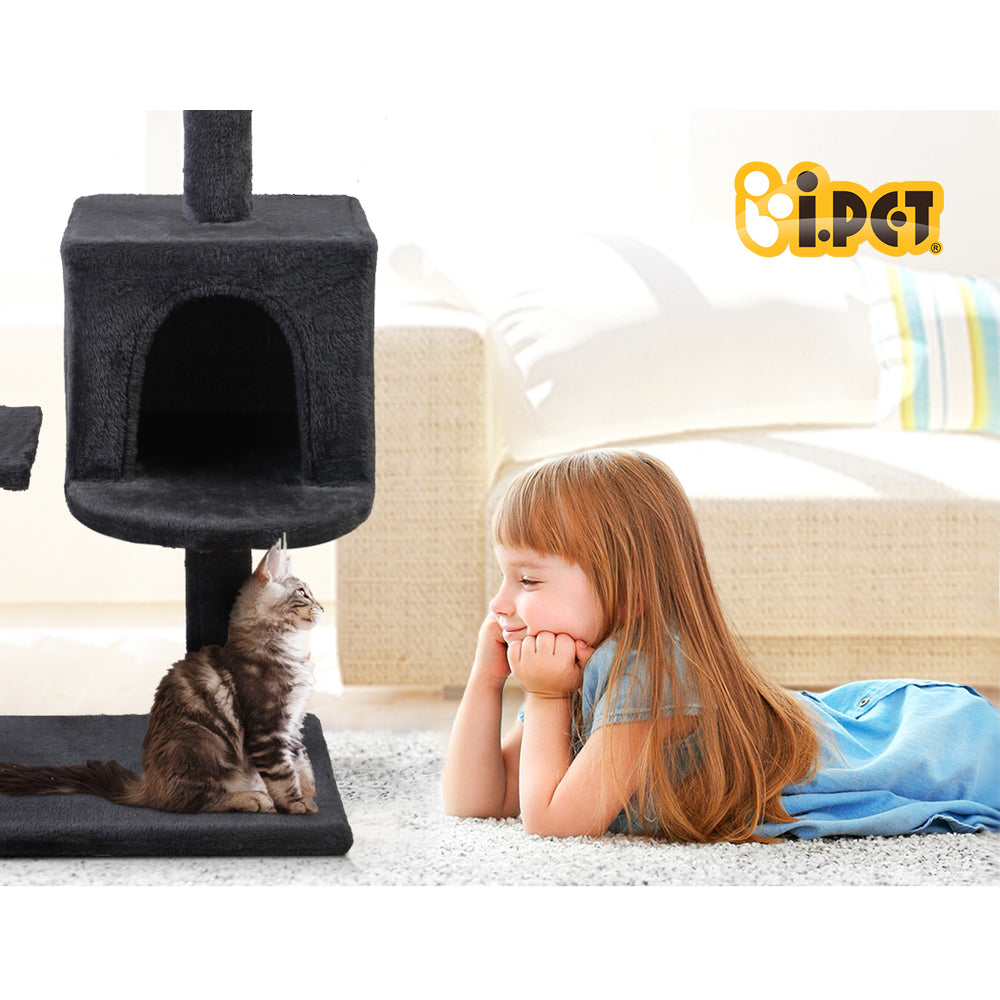 Umon 140cm Cat Tree Tower Scratching Post Grey