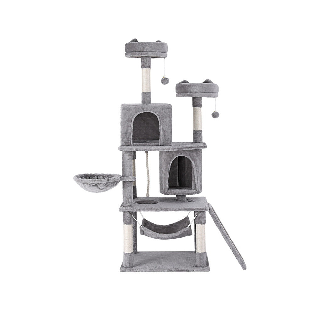 i.Pet 161cm Cat Tree Tower Scratching Post Condo Grey