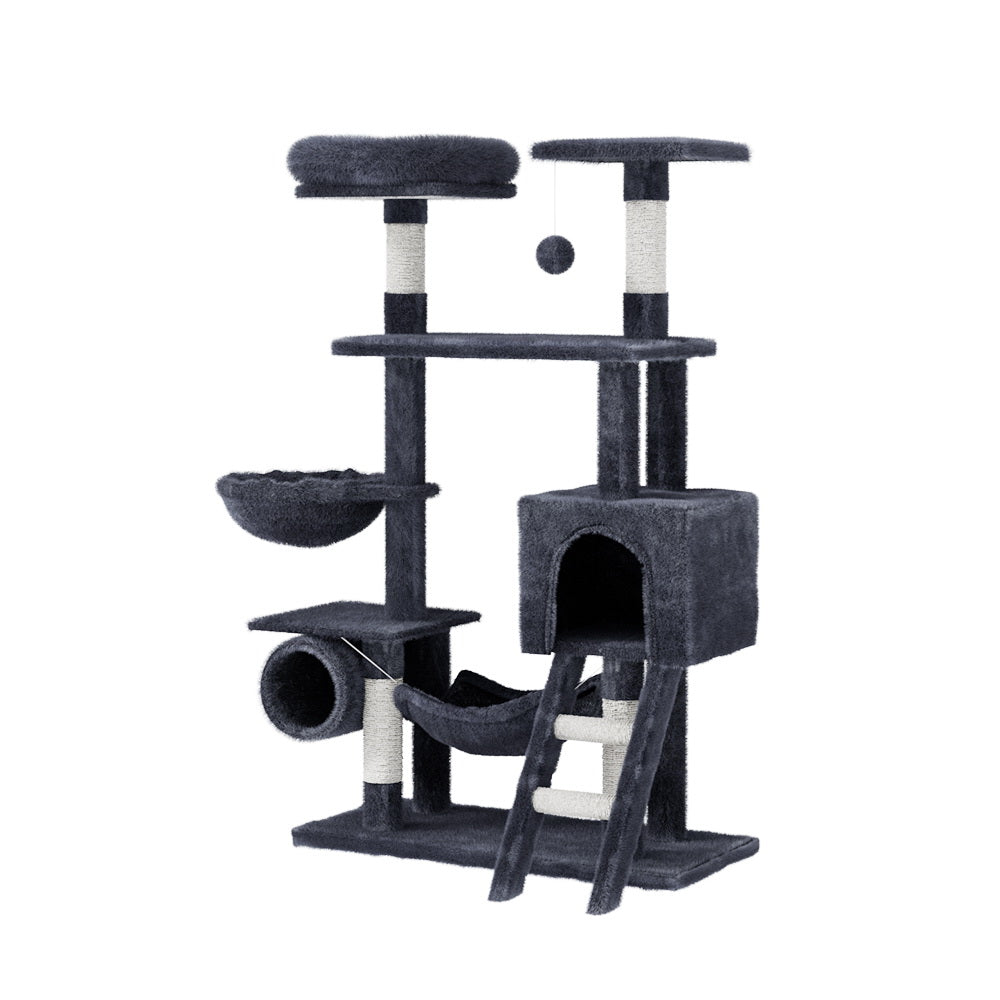i.Pet 144cm Cat Tree Tower Scratching Post Grey