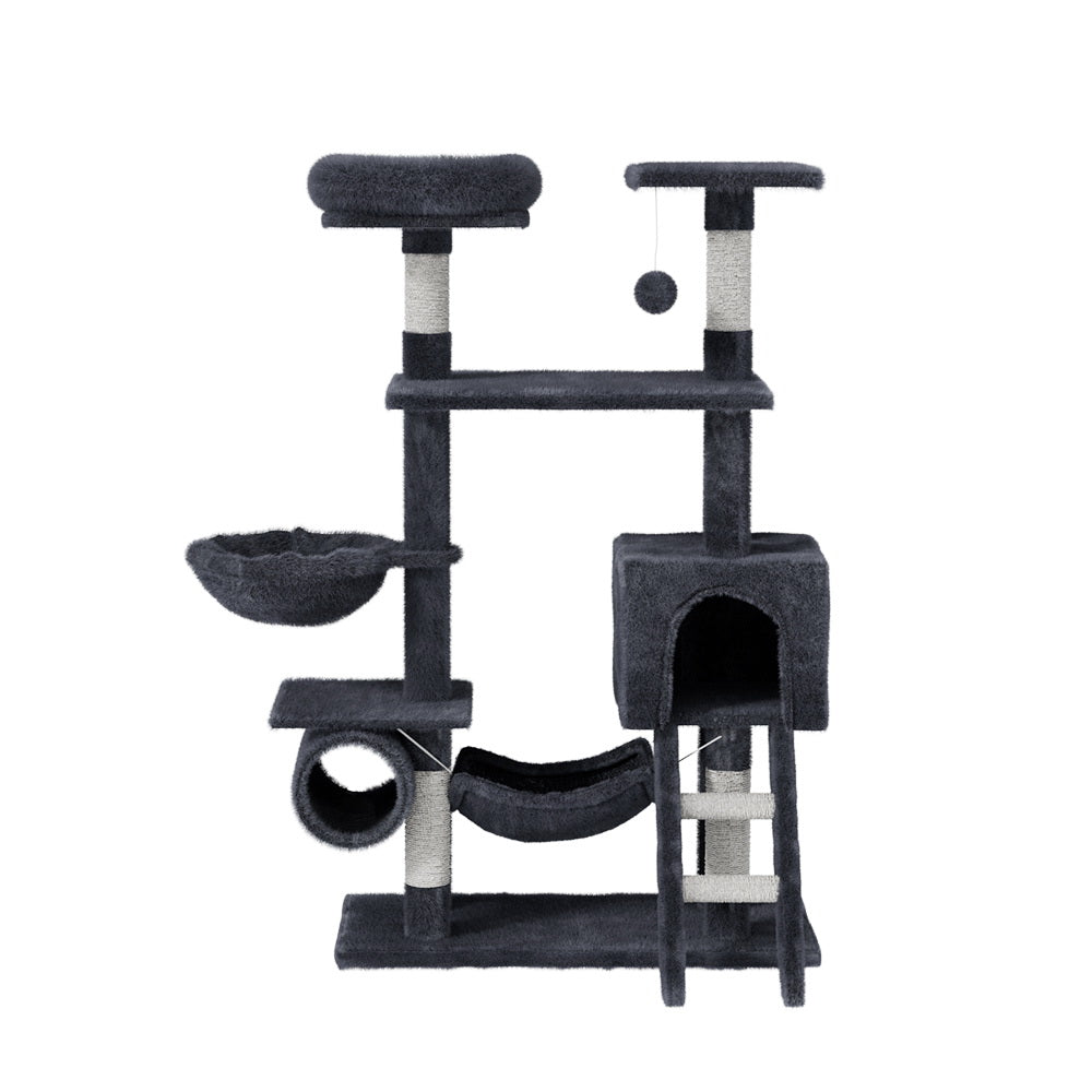 i.Pet 144cm Cat Tree Tower Scratching Post Grey