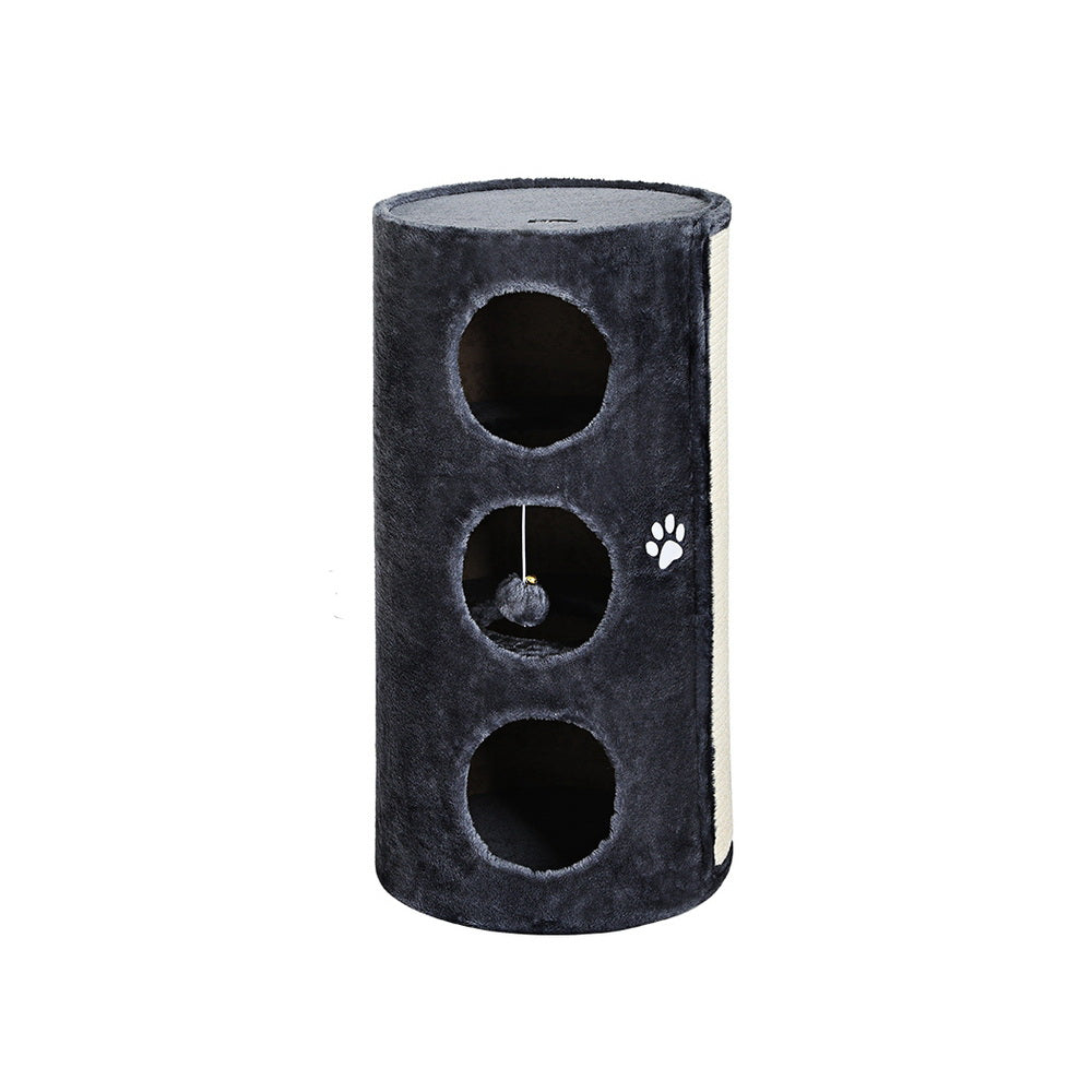 i.Pet 70cm Cat Tree Scratching Post Tower Dark Grey