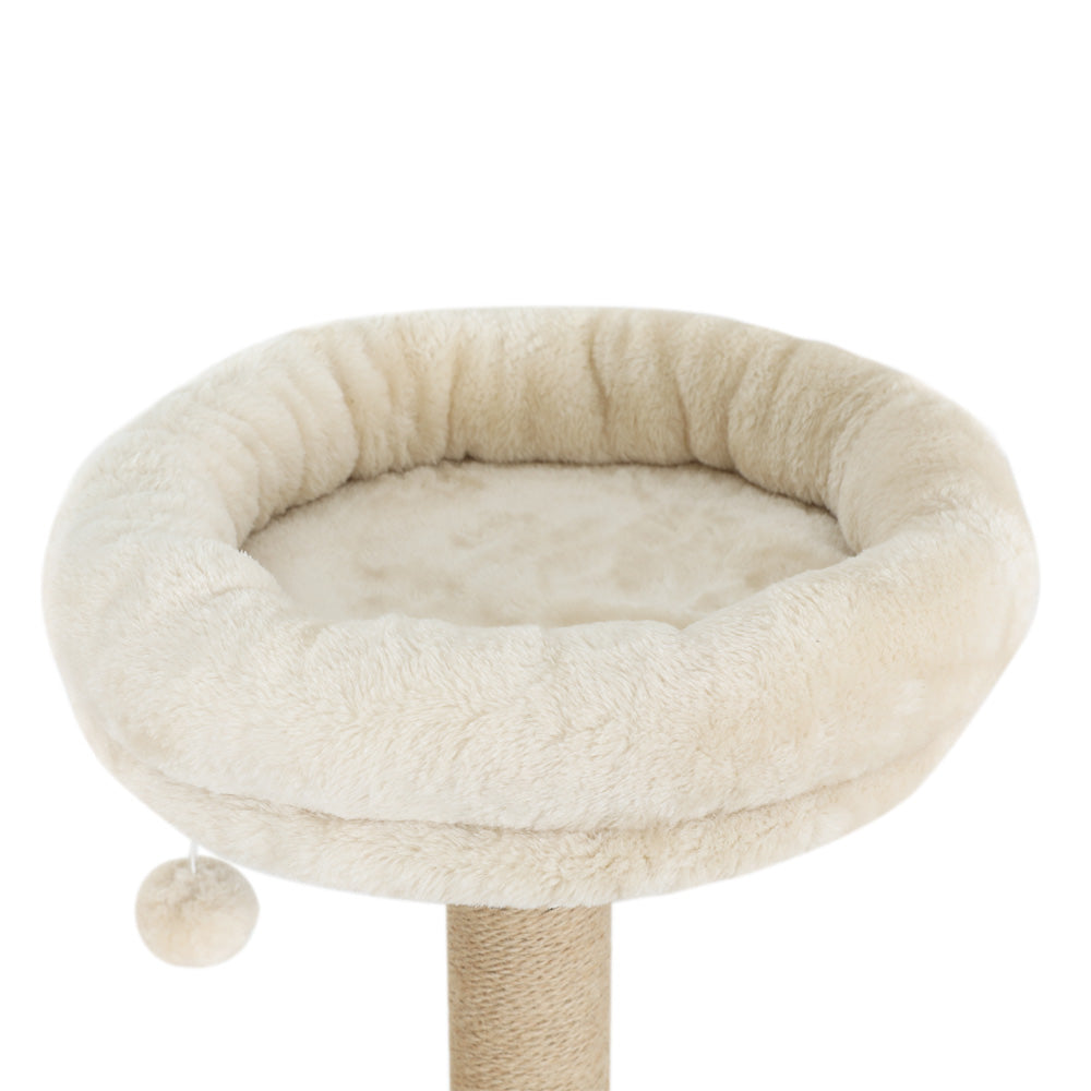 i.Pet 141cm Cat Tree Tower Scratching Post Condo Beige