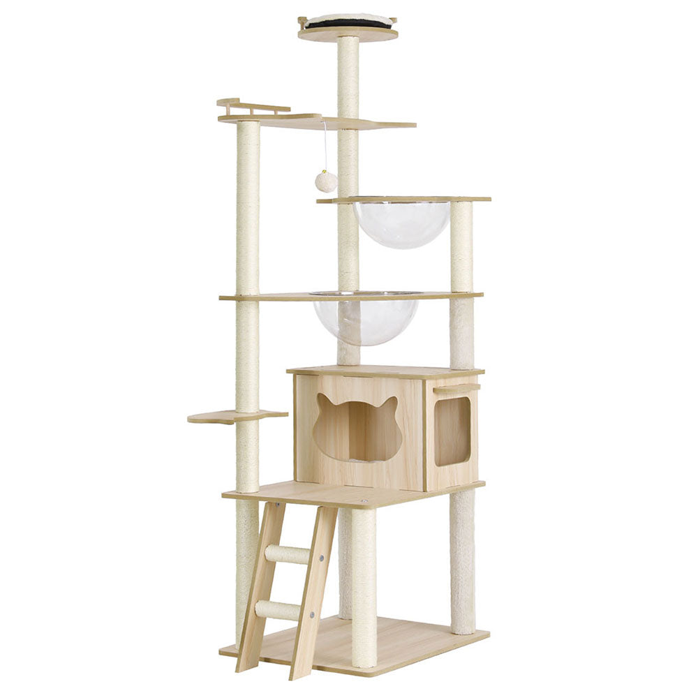 Multi-Tier Cat Tree Tower, Sisal Posts, Ladder, 174cm - i.Pet