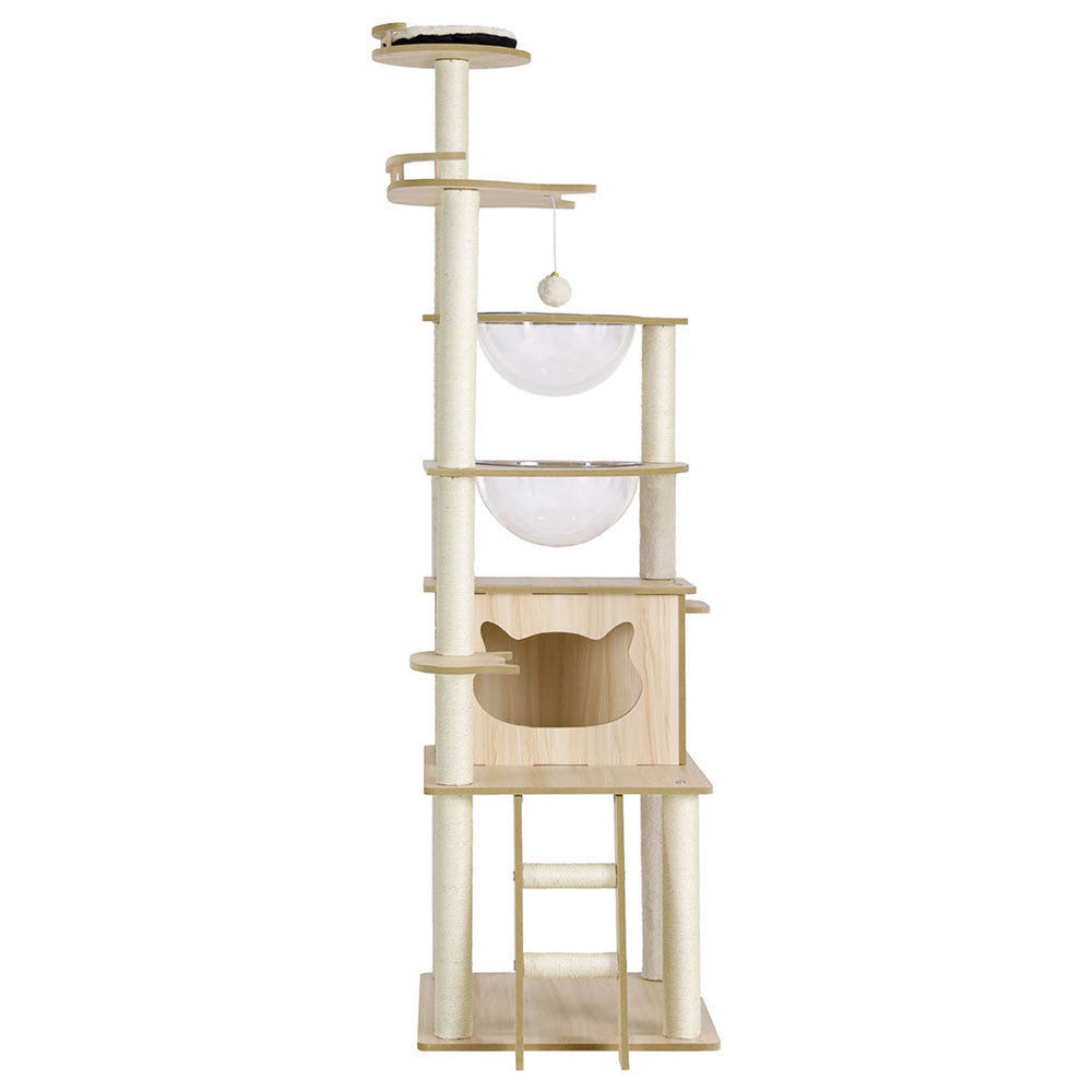 i.Pet 174cm Cat Tree Tower Scratching Post Beige
