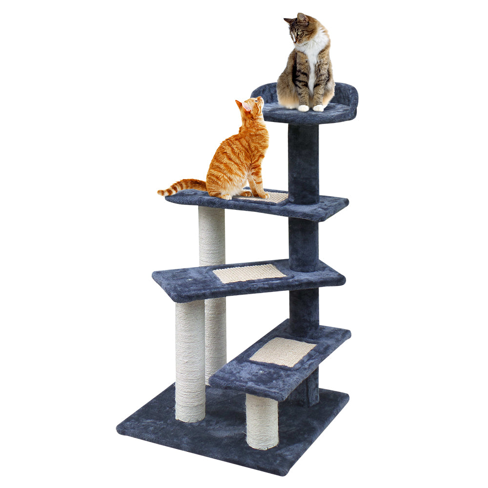 i.Pet 100cm Cat Tree Scratching Post Tower Grey