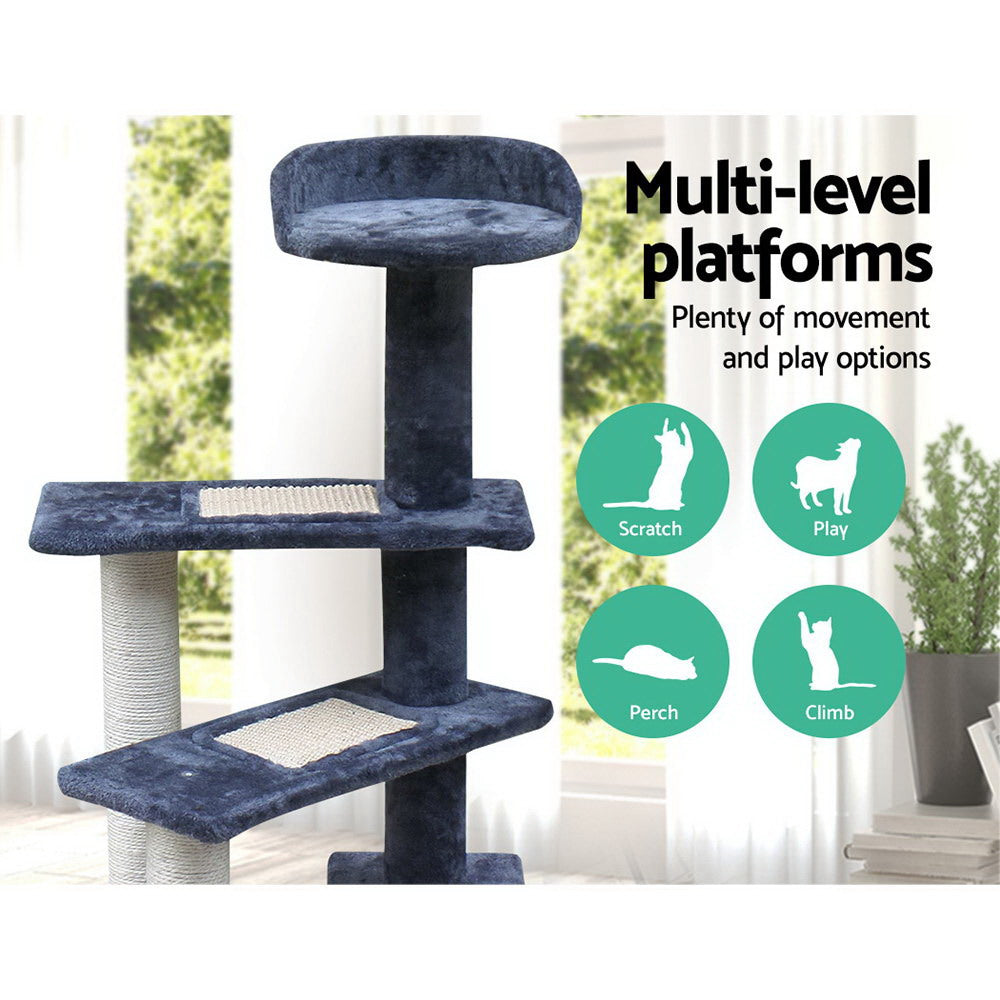 i.Pet 100cm Cat Tree Scratching Post Tower Grey