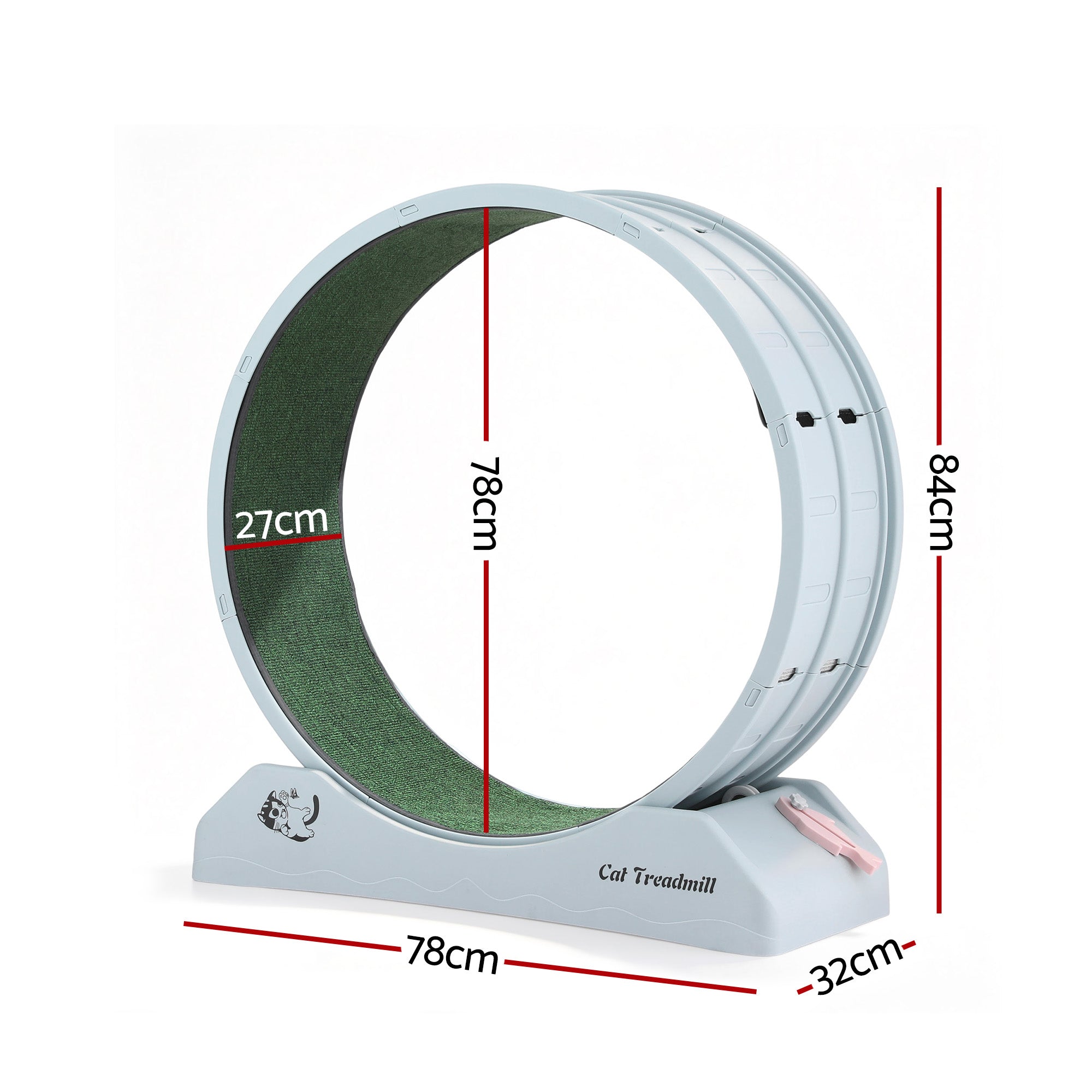 i.Pet Cat Exercise Wheel Treadmill Indoor 80cm Blue & Green