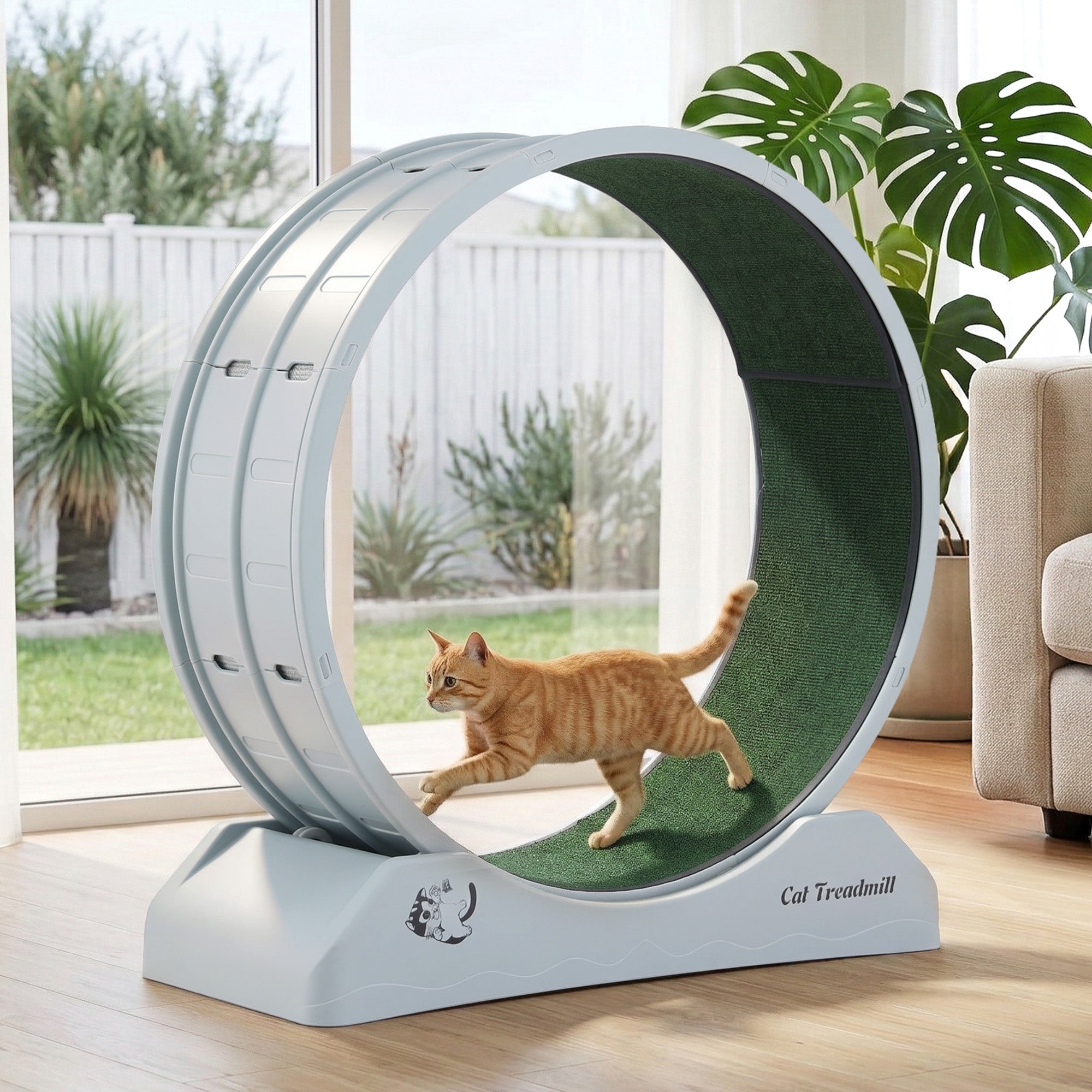 i.Pet Cat Exercise Wheel Treadmill Indoor 80cm Blue & Green