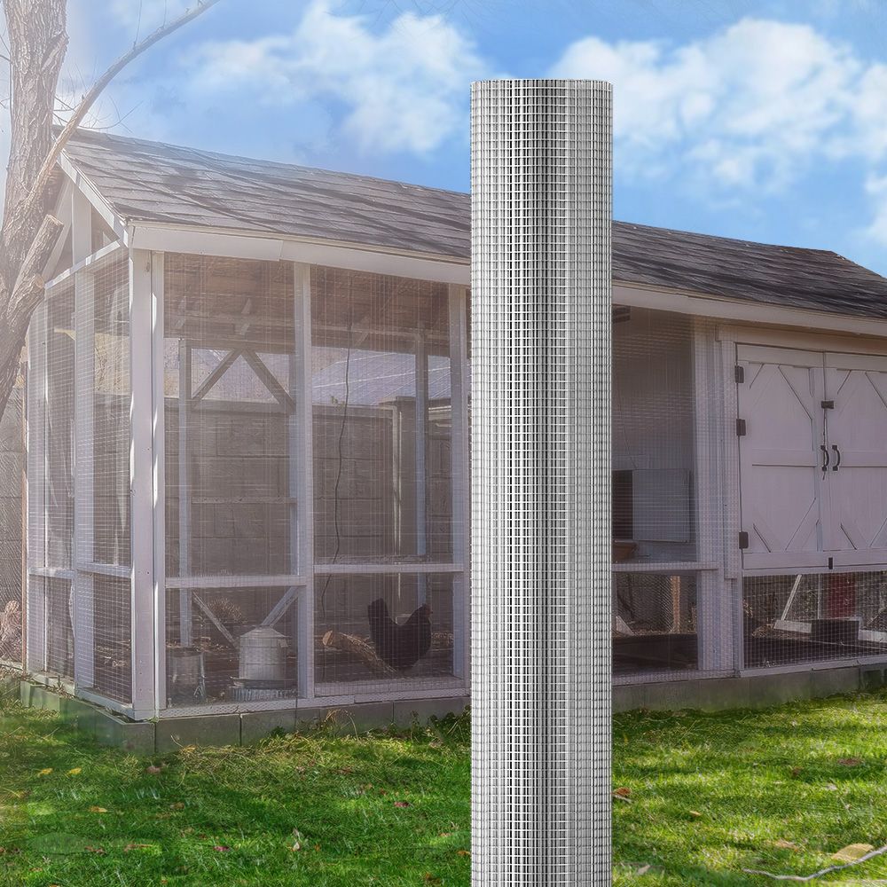i.Pet Welded Wire Mesh Chicken Fence Roll 25M x 1.2M