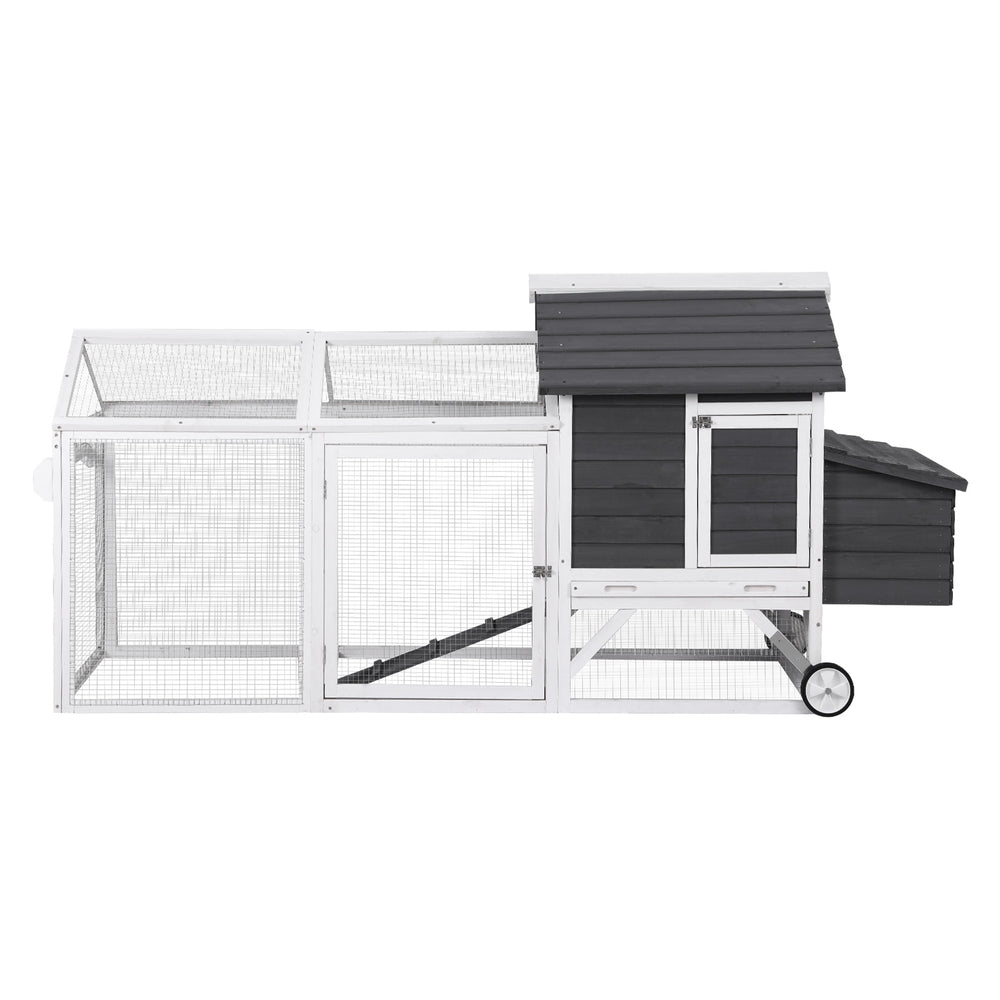 Extra Large Wooden Chicken Coop with Run, Wheels | i.Pet