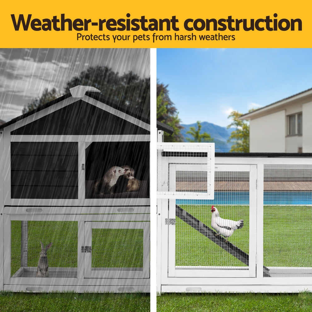 Weather-Resistant Extra Large Wooden Chicken Coop - i.Pet