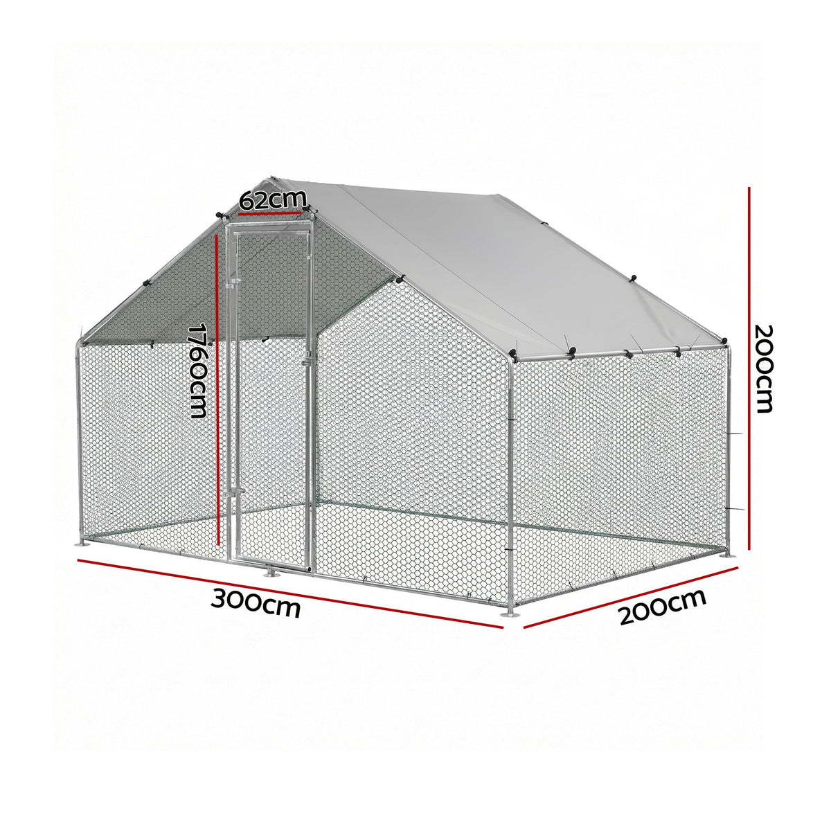 i.Pet Walk-In Chicken Coop Rabbit Hutch Outdoor Run 3x2x2m