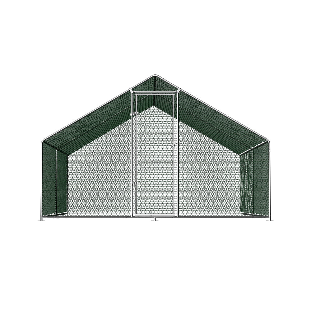 i.Pet Large Chicken Coop Cage Galvanised Steel Silver