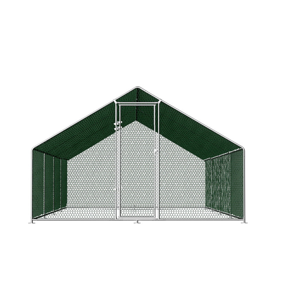 i.Pet 8m x 3m Chicken Coop Cage Galvanised Steel Silver