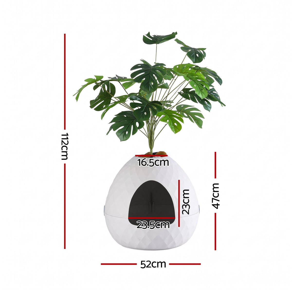 i.Pet Cat Litter Box Enclosure Hidden Litter Tray Planter White
