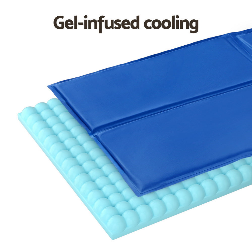 i.Pet Large Pet Cooling Mat Gel Self-Cool Dog Cat Pad Blue
