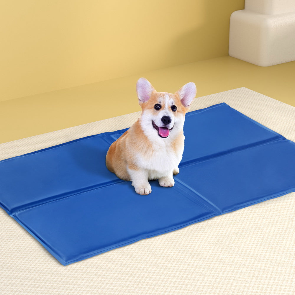 i.Pet Large Pet Cooling Mat Gel Self-Cool Dog Cat Pad Blue