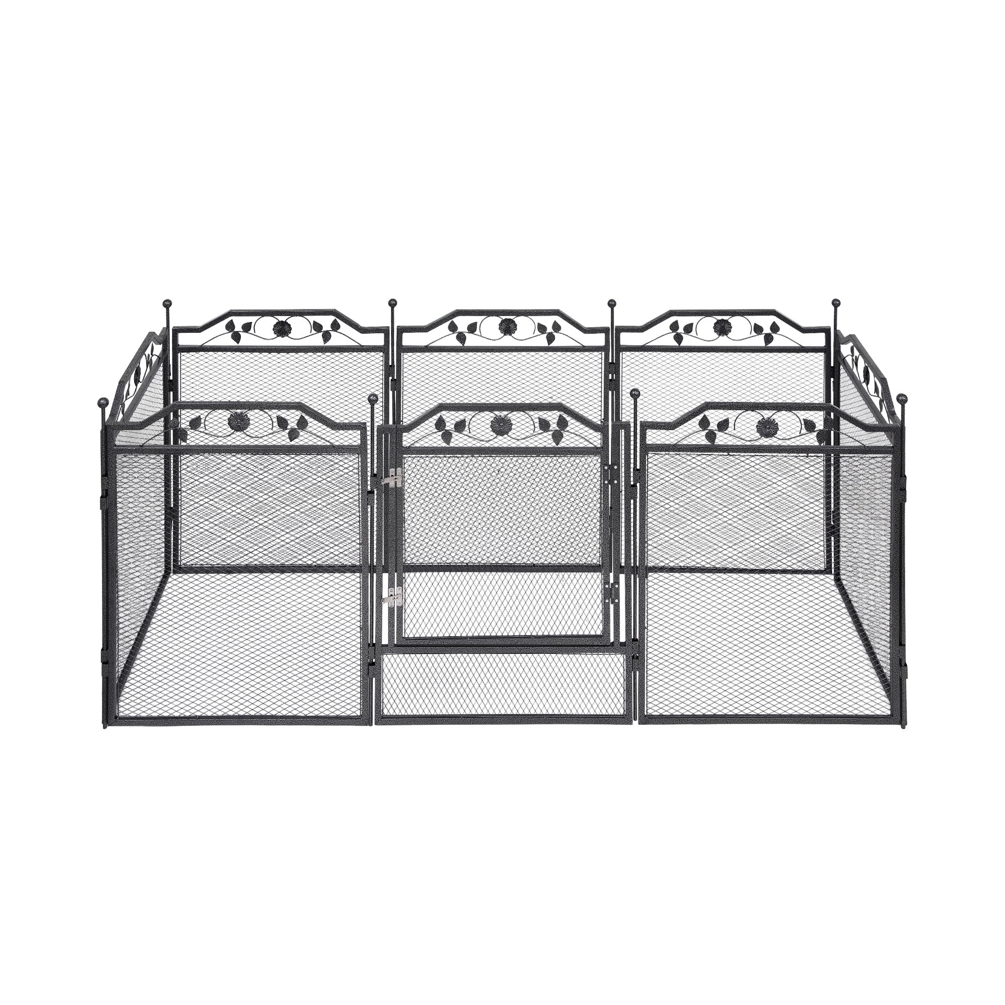 i.Pet Pet Dog Playpen Heavy-Duty Enclosure Multi-Configuration Indoor Outdoor Black