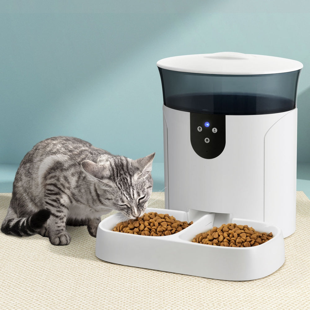 i.Pet 7L Smart Pet Feeder Automatic WiFi Dog Cat Food Dispenser White