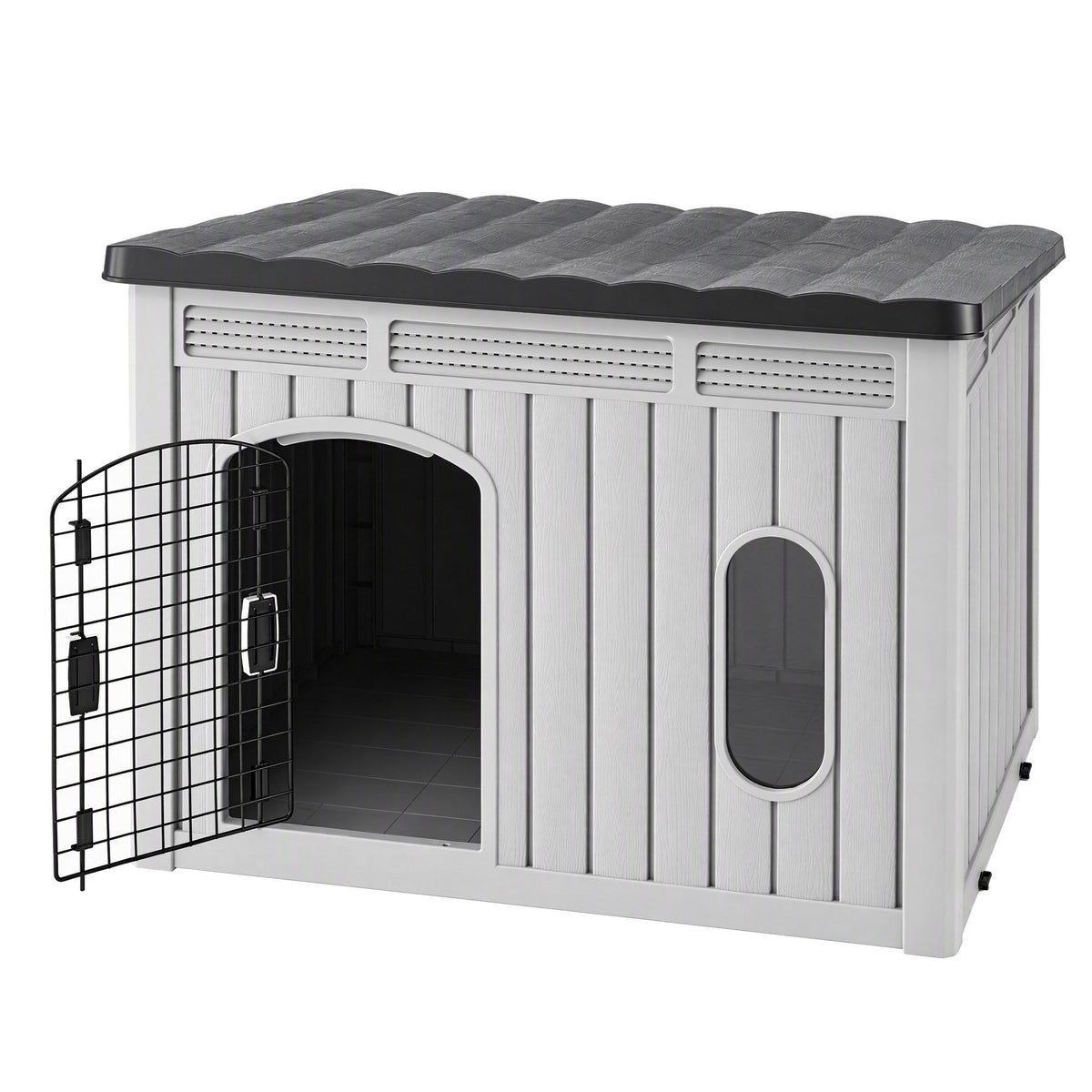 i.Pet Large Dog House Outdoor Pet Kennel 109cm Grey