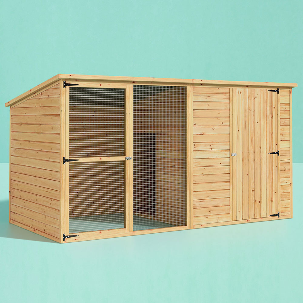 i.Pet Dog Kennel Extra Large 2.28M Wooden Outdoor House