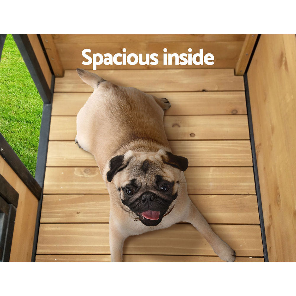 i.Pet Extra Large Wooden Dog Kennel Weatherproof Indoor Outdoor