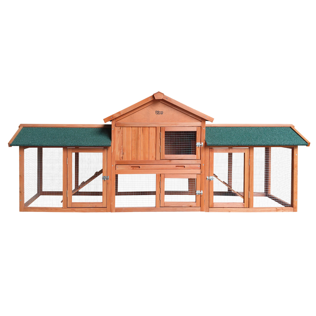 i.Pet Wooden Chicken Coop Rabbit Hutch with Run, Large
