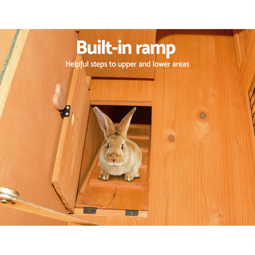i.Pet Large Wooden Chicken Coop Rabbit Hutch Outdoor Cage