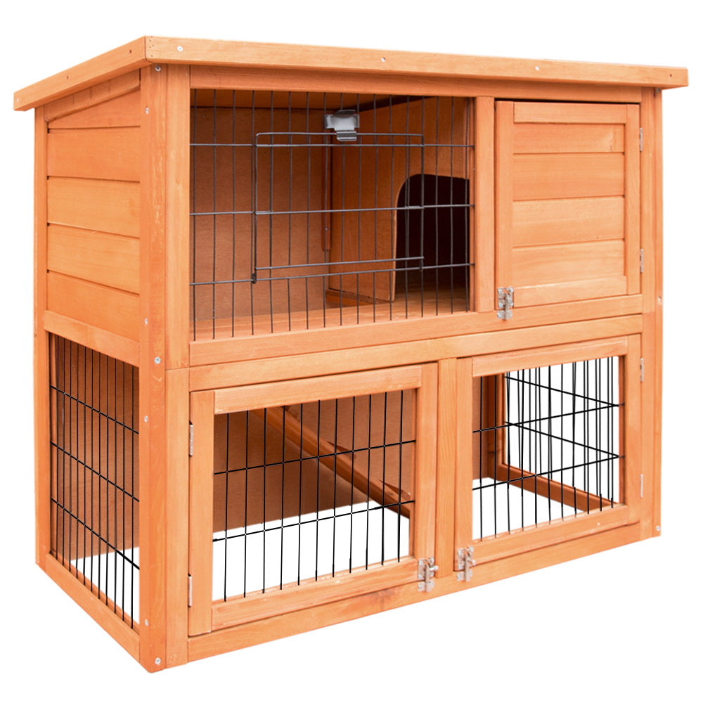 i.Pet Large Wooden Chicken Coop Rabbit Hutch Outdoor Cage