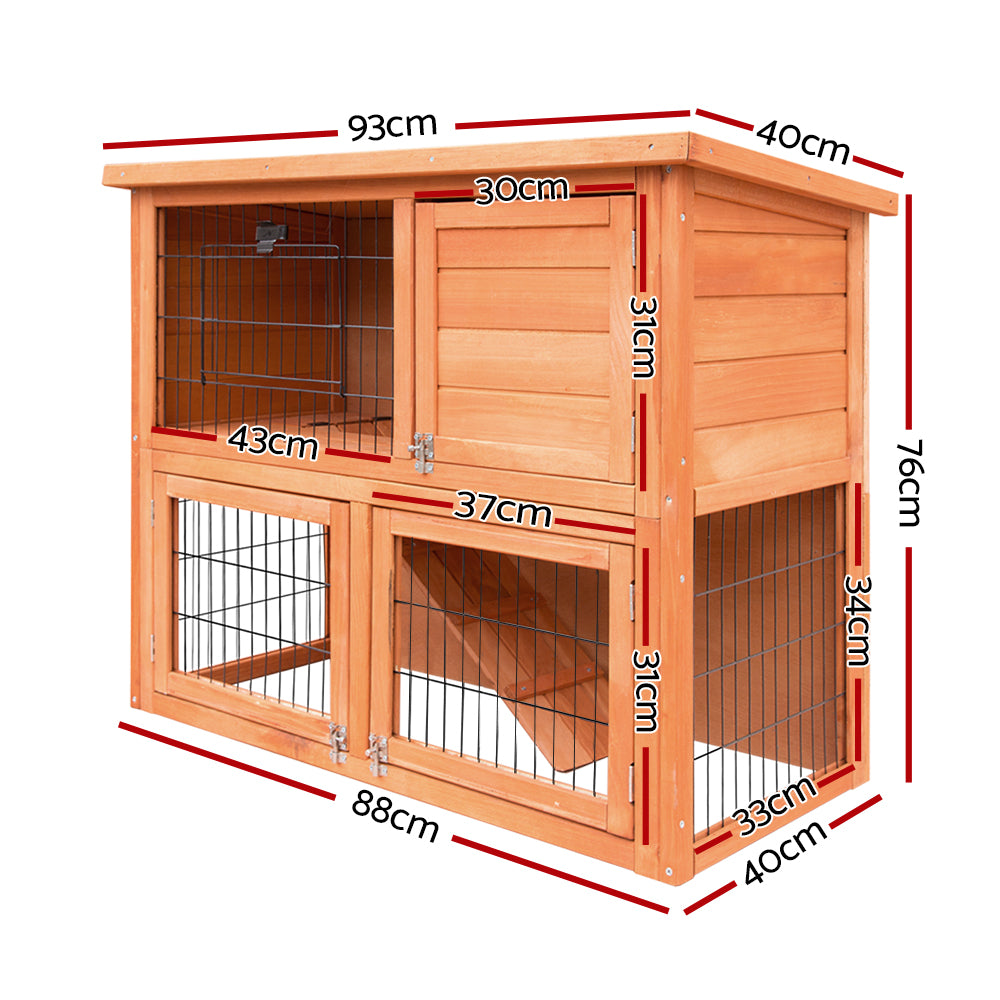i.Pet Large Wooden Chicken Coop Rabbit Hutch Outdoor Cage