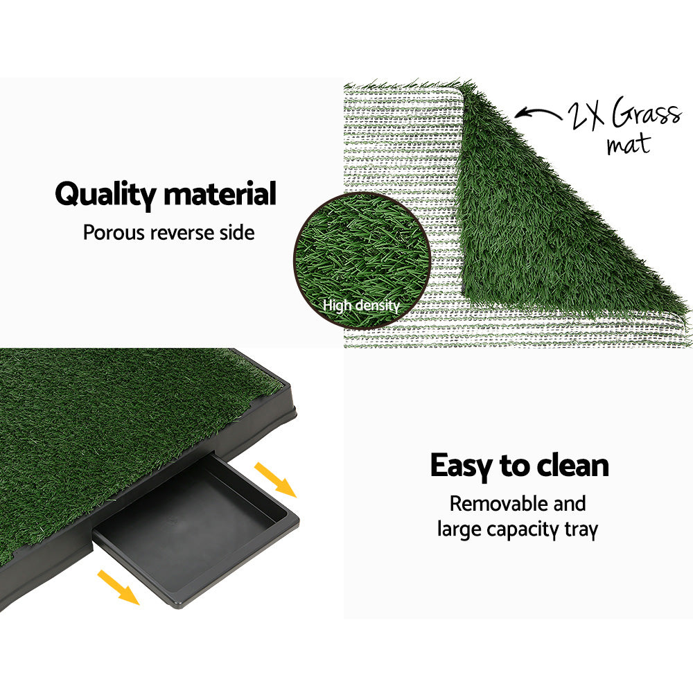 i.Pet Large Dog Potty Training Pad Tray with Grass Mats