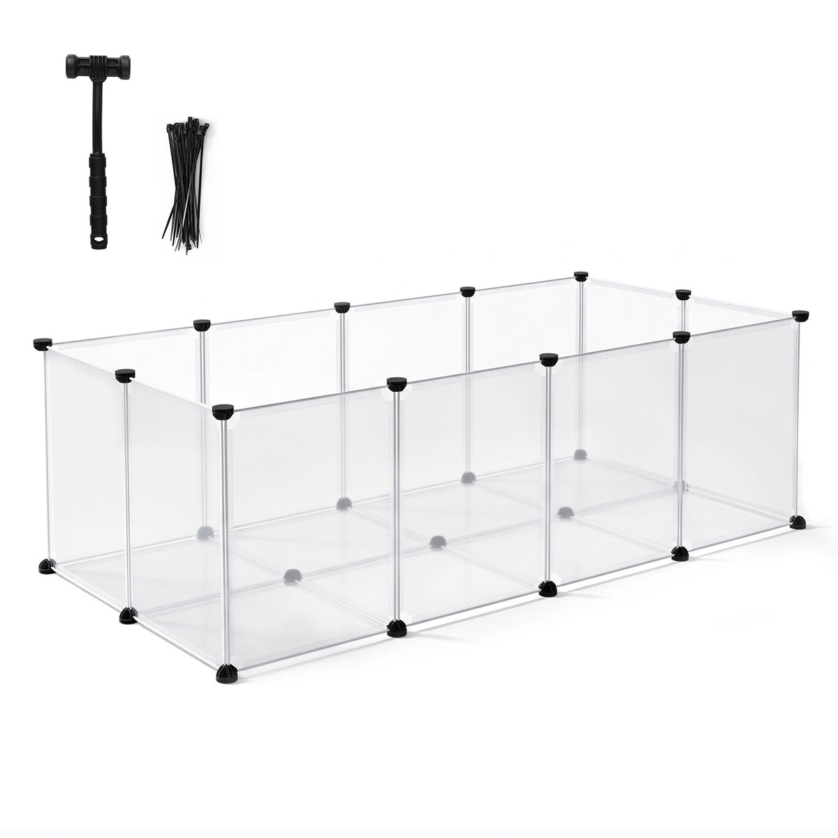 i.Pet 20 Panel DIY Pet Playpen Small Animal Enclosure 125cm