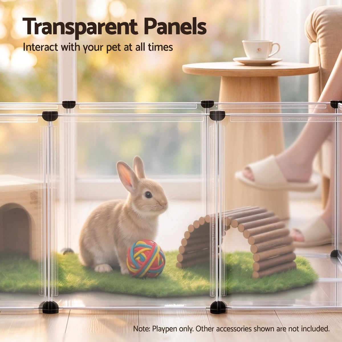 i.Pet 20 Panel DIY Pet Playpen Small Animal Enclosure 125cm