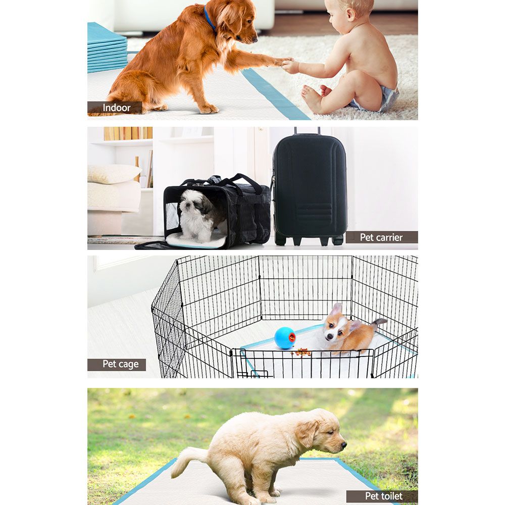 i.Pet 2-Tier Pet Stroller 25kg Capacity with 400 Training Pads