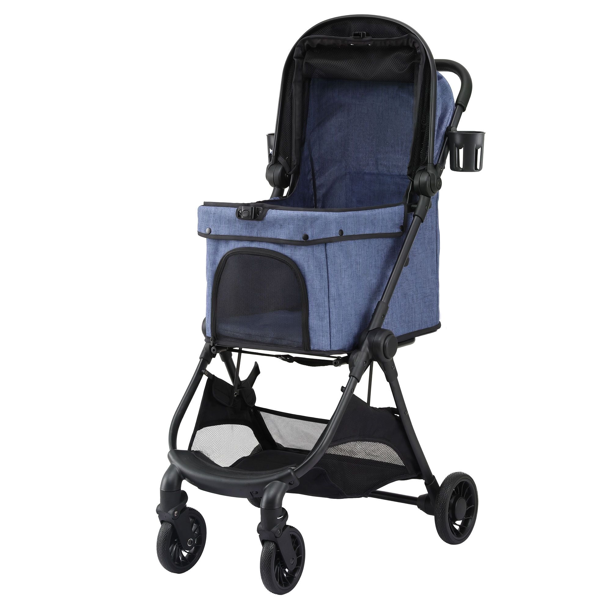 i.Pet Pet Stroller Pram Gravity Folding Dog Cage Large Travel Pushchair 4 Wheels