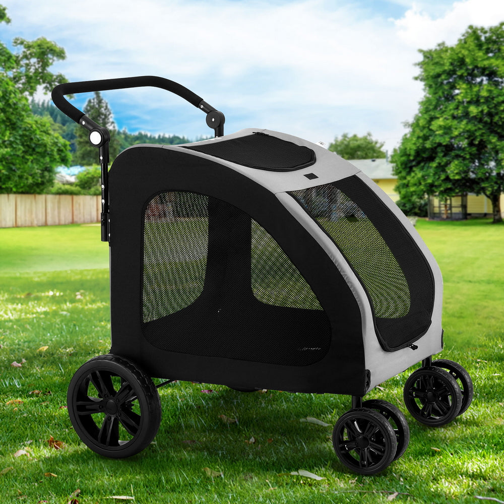 i.Pet Pet Stroller Large Foldable Dog and Cat Pram 4 Wheels