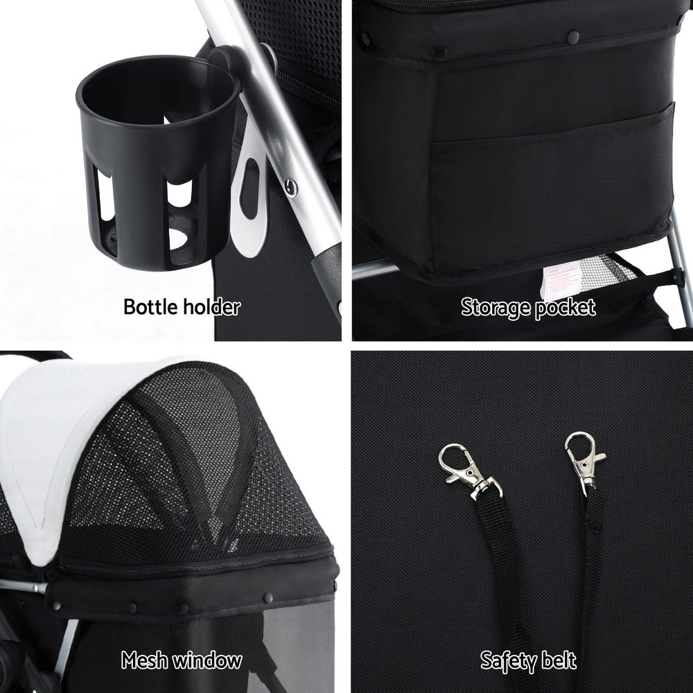 i.Pet Large Pet Stroller Dog Cat Pram Foldable Travel Pushchair