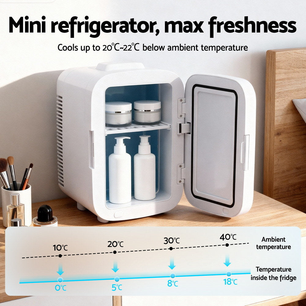 Glacio Portable Mini Fridge 13L White 12V 220V