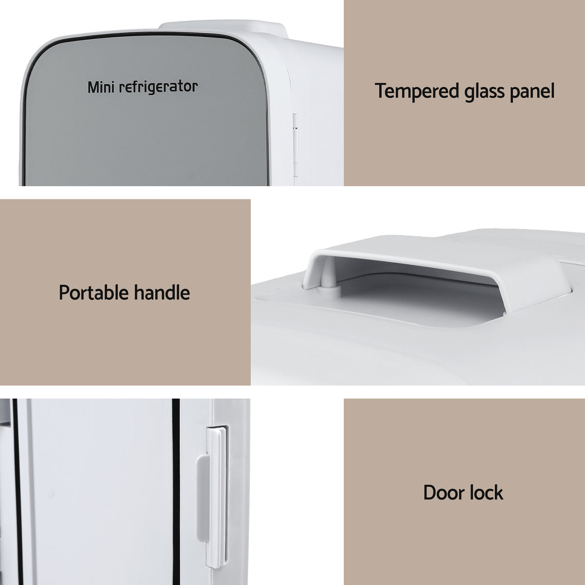 Glacio Portable Mini Fridge 13L White 12V 220V