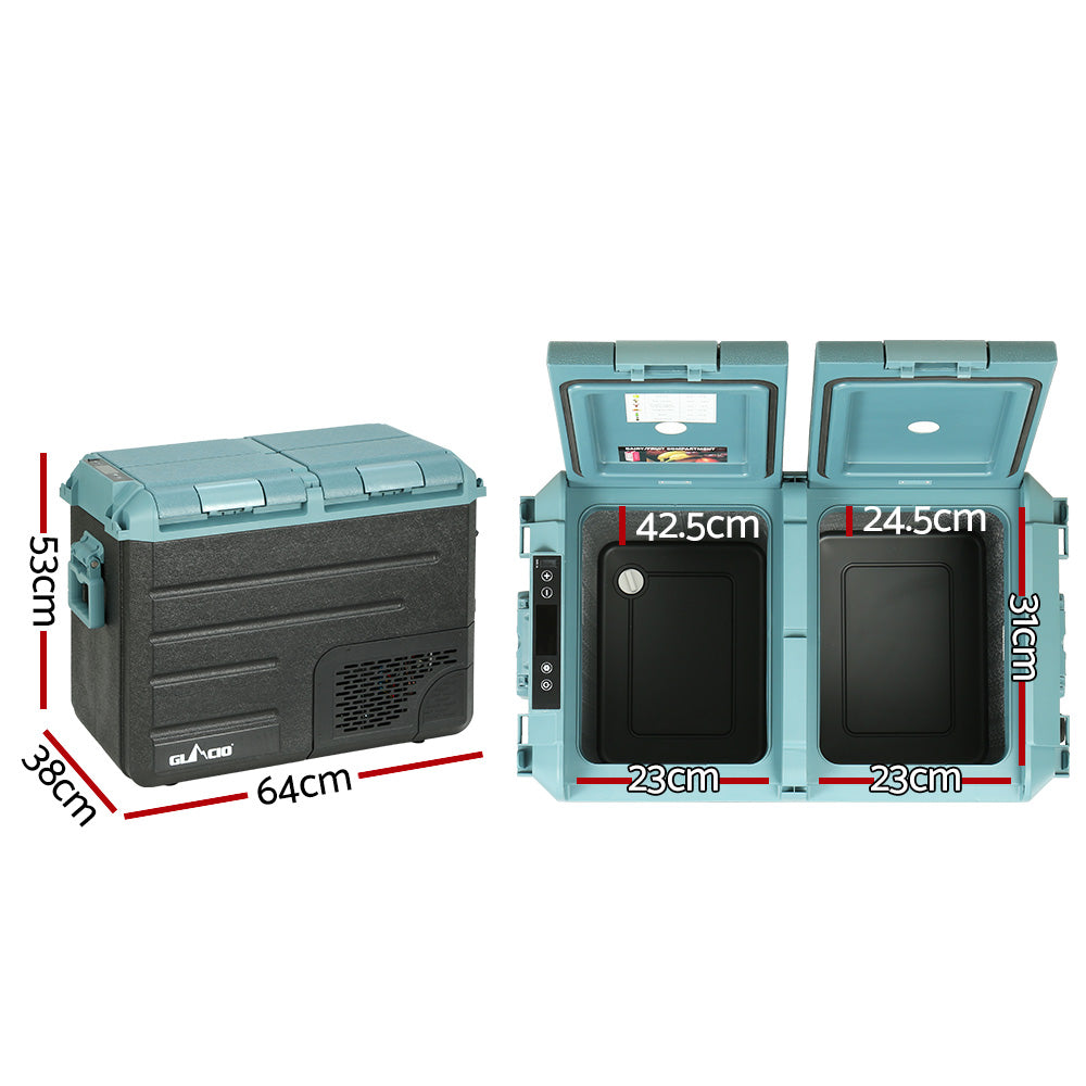 Glacio 50L Portable Fridge Freezer Caravan Cooler 12V/24V/240V