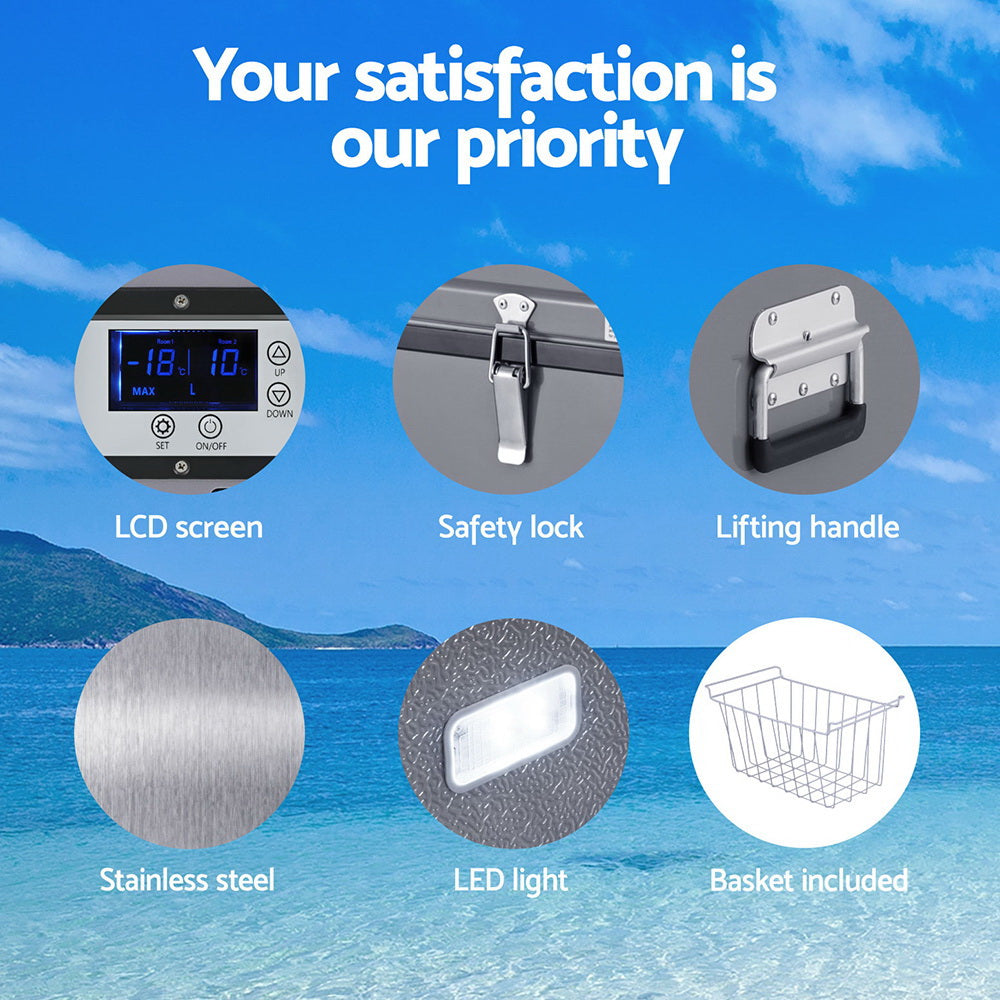 Glacio 80L Portable Camping Fridge Freezer 12V/24V/240V