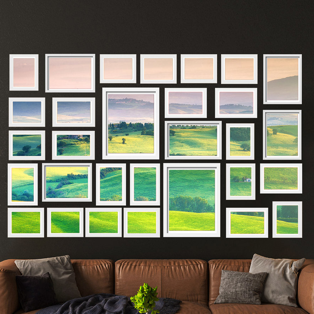 Artiss 30-Piece Photo Frame Set White 8x10" 5x7" 4x6" 3.5x5"