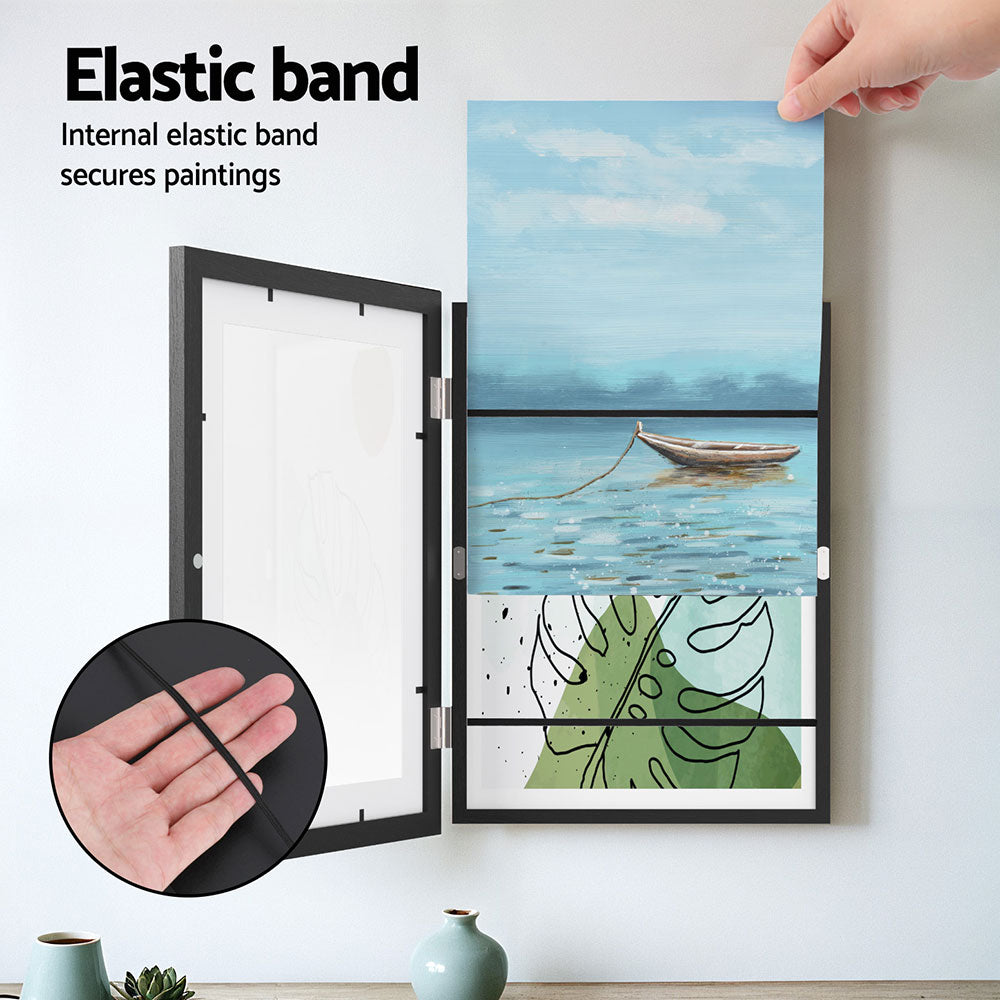 Artiss A4 Photo Frame Set 3-Piece Black