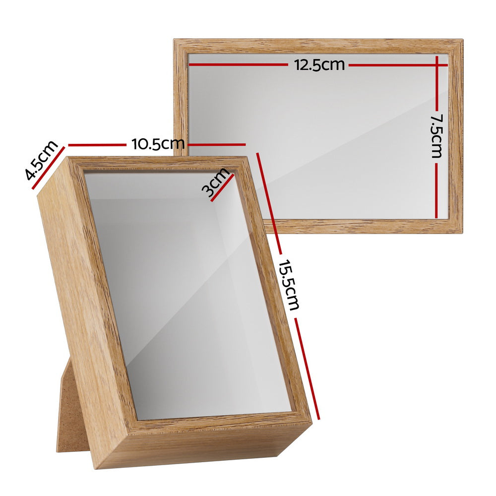 Artiss 3-Piece 3D Photo Frame Set Oak