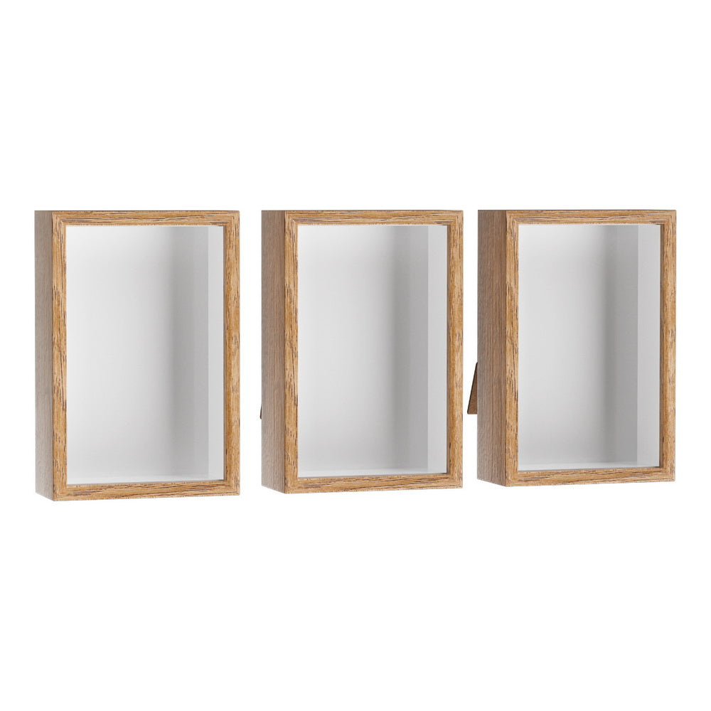 Artiss 3-Piece 3D Photo Frame Set Oak