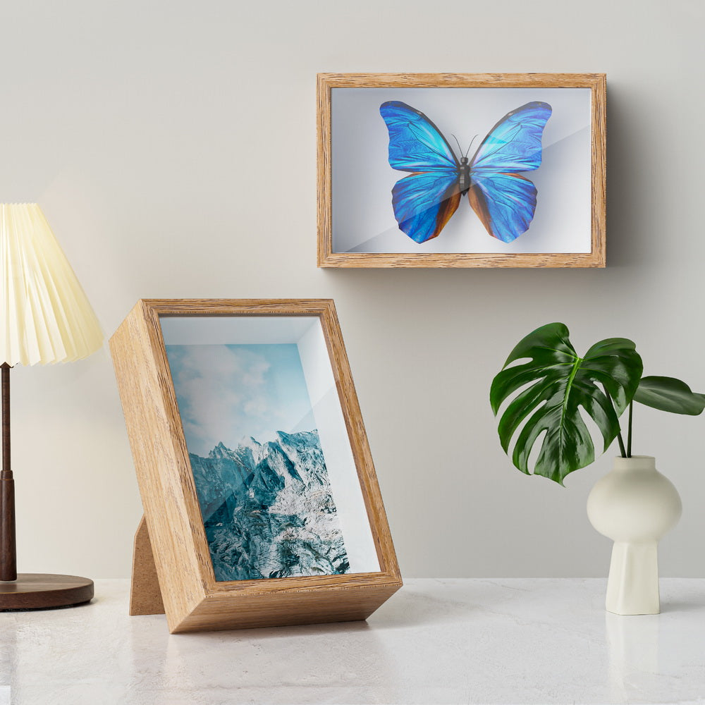 Artiss 3-Piece 3D Photo Frame Set Oak