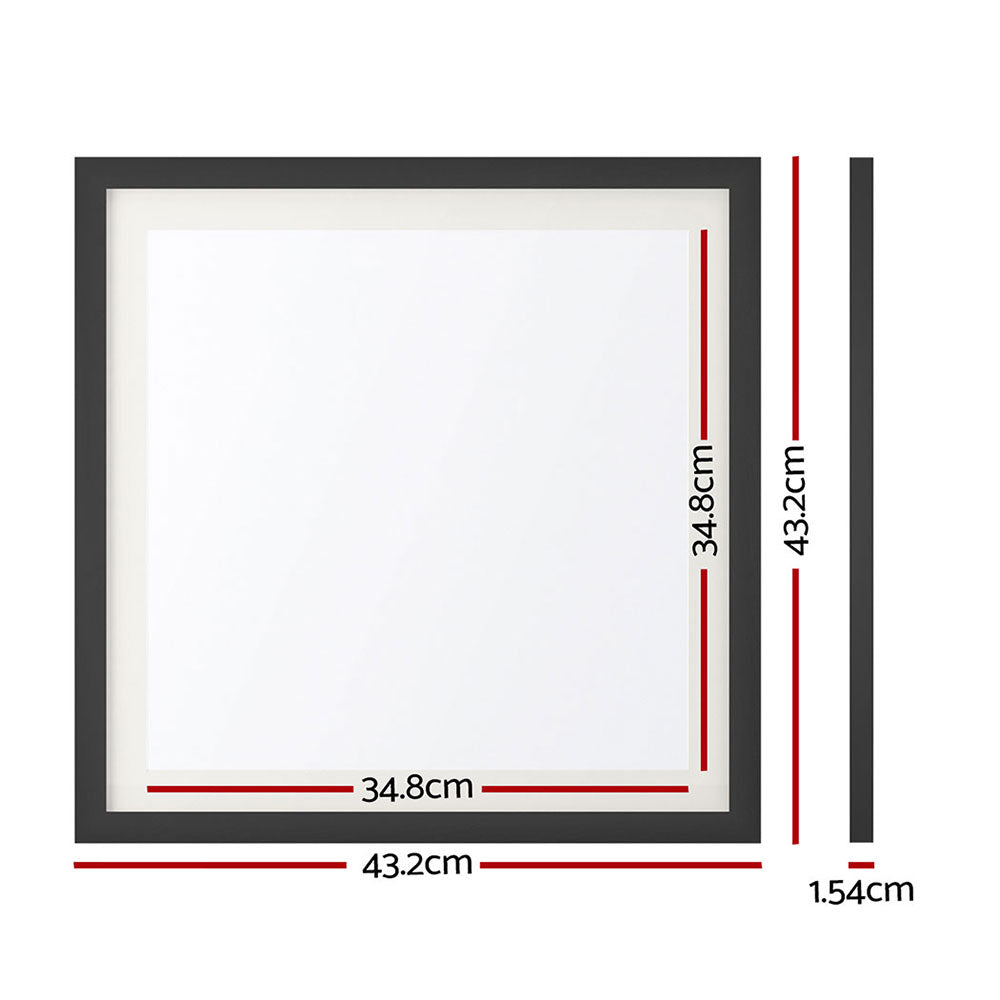 Artiss 2-Piece Photo Frame Set Black Square MDF