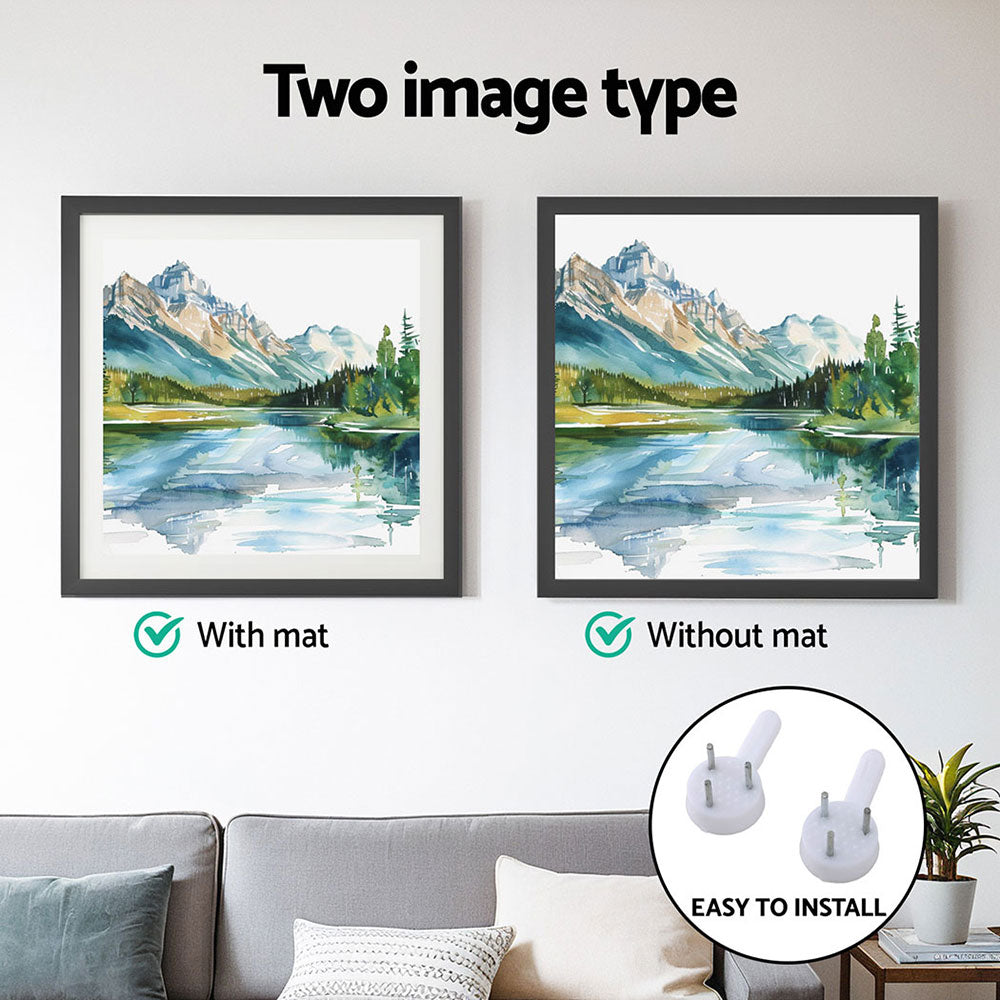 Artiss 2-Piece Photo Frame Set Black Square MDF