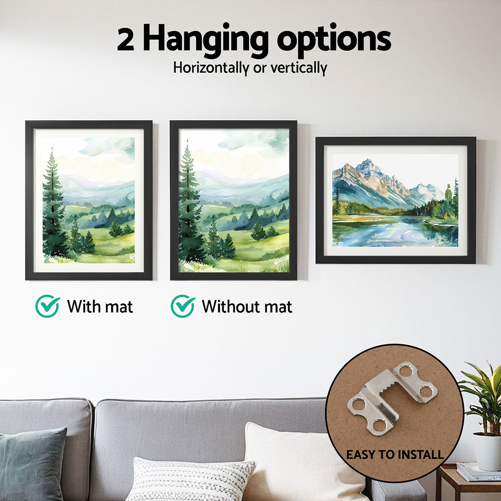 Artiss 3-Piece Photo Frame Set Black 10"x14"